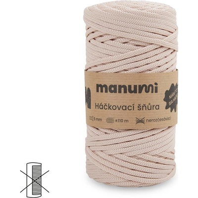 Manumi háčkovací polyesterová šňůra 5 mm slonová kost - 1 ks