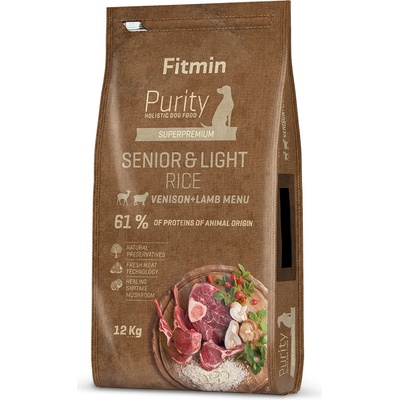 Fitmin Purity Rice Senior & Light Venison & Lamb 2 x 12 kg