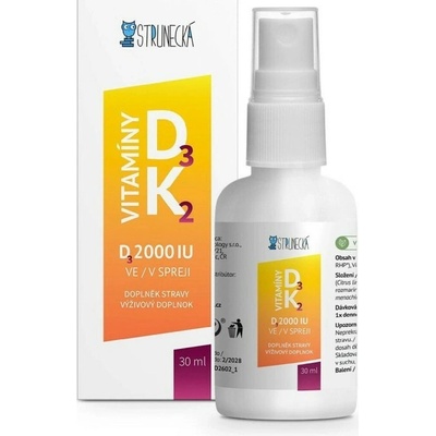 Strunecká Vitamin D3 2000 IU + K2 ve spreji 30 ml
