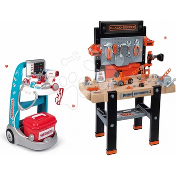 Smoby set pracovná dielňa Black+Decker a lekársky vozík Medical 360702-5