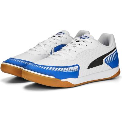 PUMA Футболни обувки Puma Pressing III Indoor Football Trainers - White/Blue/Gum