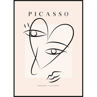 Jen tak z lásky Pablo Picasso - Srdce Rozměr plakátu: 40 x 50 cm