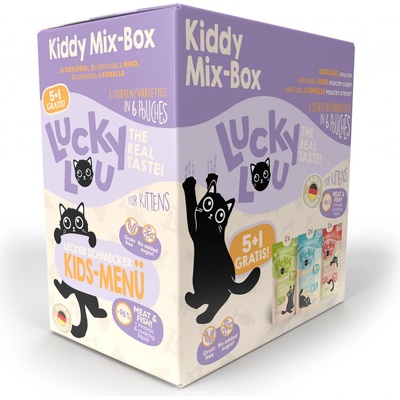 LUCKY LOU Lifestage Kitten KIDDY MIX 6 x 125 g