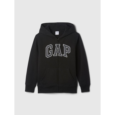 GAP dětská sherpa mikina s logem černá