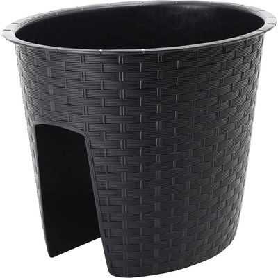 Prosperplast kvetináč na zábradlie Ratolla Oval 30 cm Antracit