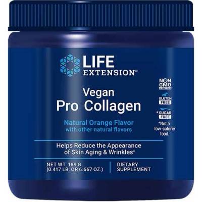 Life Extension Vegan Pro Collagen, портокал, 189 g, Life Extension (02528 LE)