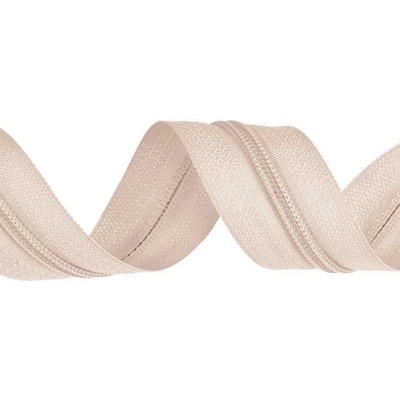 Zip spirálový šíře 3 mm metráž béžový