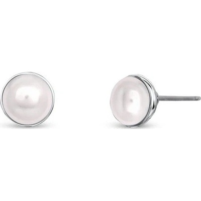CRYSTalp Něžné náušnice s perlou Half Pearl Mini 4607.WHI.R