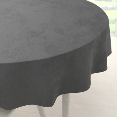 Biante Veľký zamatový okrúhly obrus Velvet Premium SVP-017 Tmavo sivý Ø 240cm