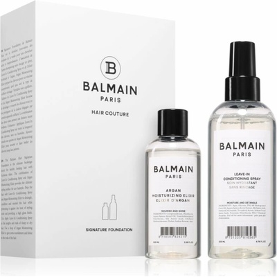 Balmain Hair Couture Signature Foundation arganový olej 100 ml + bezoplachový kondicionér 200 ml