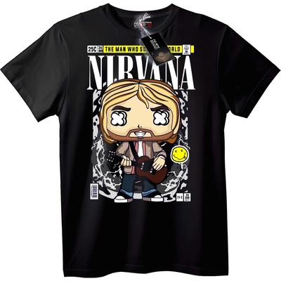 NOONEBRAND Тениска Nirvana Chibi - M, Black