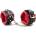 LateToBed BDSM Line High Padded Hand Cuffs Black-Red