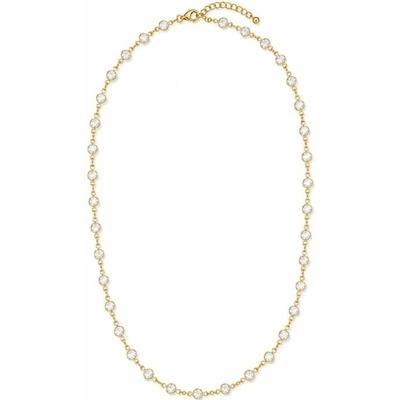 Šperky Nina – Pozlátený strieborný náhrdelník Třpytivá linie so zirkónmi (47,5 – 50 cm) 925/1000 - ret zlac 026