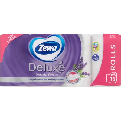 Zewa Deluxe Aquatube Lavender dreams 16 ks