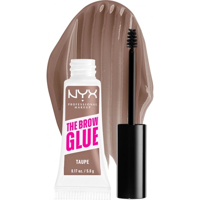NYX Professional Makeup The Brow Glue Instant Brow Styler tónovací gel na obočí s extrémní fixací 02 Taupe 5 g