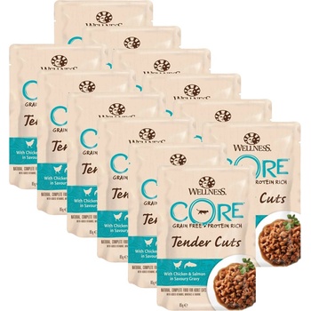 Wellness Core Tender Cuts пиле и сьомга 12 x 85 г