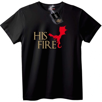 NOONEBRAND Тениска Неговия огнен дракон - 2XL, Black