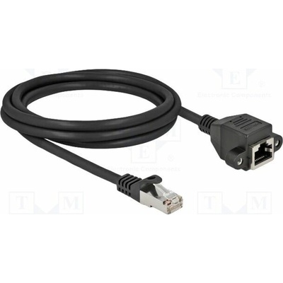 Delock 87002 Prodlužka S/FTP Kat: 6a RJ45 zásuvka RJ45 vidlice 2m