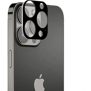 Techsuit Протектор за камера за iPhone 13 Pro / iPhone 13 Pro Max - Цяло стъкло за камера - Черен