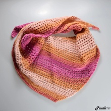 šátek růžovookrový