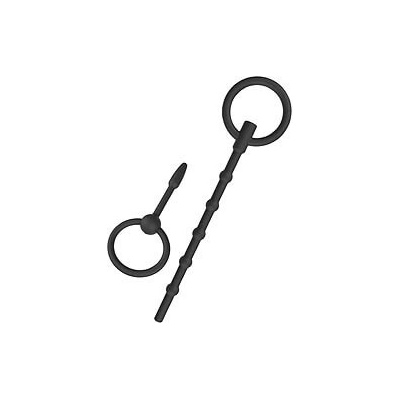Hidden Desire Extreme Penis Plug Set Large 2 pcs Black