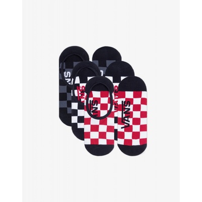 Vans ponožky CLASSIC SUPER NO SHOW RedWhite Check