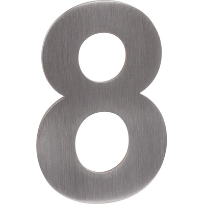 Walteco Číslo 8, výška 50mm, nerez, samolepiace , 20892