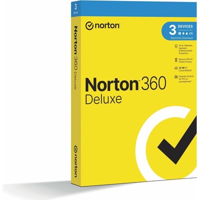 Symantec NORTON 360 DELUXE 25GB VPN 1 lic. 3 lic. 24 mes.