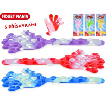 Mikrotrading Fidget ruka s přísavkami 22 cm na kartě