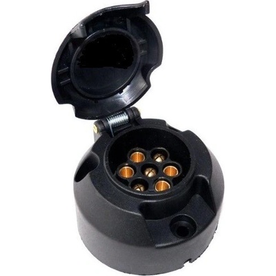 Zásuvka 12V 7P plastová JAEGER+gumové těsnění 101100