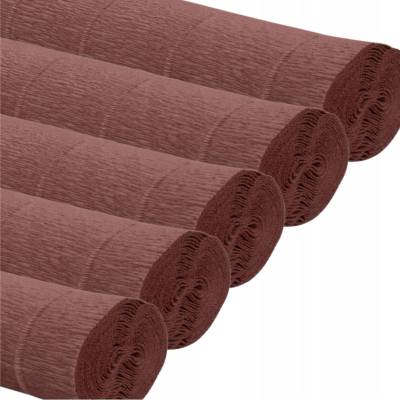 Cartotecnica Rossi Krepový papier Taliansky 613 Svetlohnedý 50x250 Dekoratívny Darčeky Kvety HRUBÝ 180g