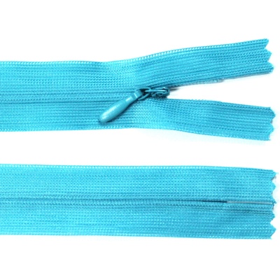 Spirálový zip no.3 skrytý nerozepínací 60cm - více barev color: 605 tyrkysová