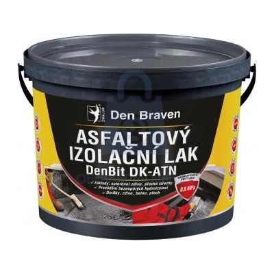 Lak izolační asfaltový DenBit DK-ATN, Den Braven 4,5 kg (kbelík) černá, balení 1 ks