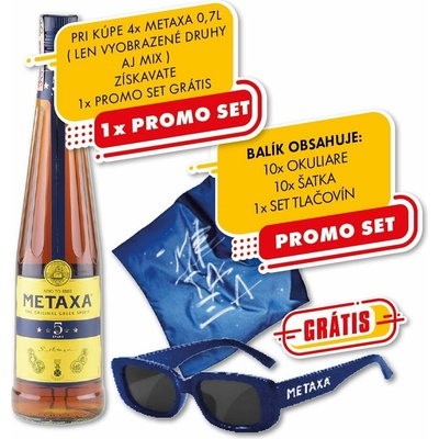 Metaxa 5* 38% 0,7 l (čistá fľaša)