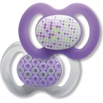 Baby-Nova Силиконова залъгалка Baby Nova - Размер 2, 2 броя, лилава (27250) - ozone