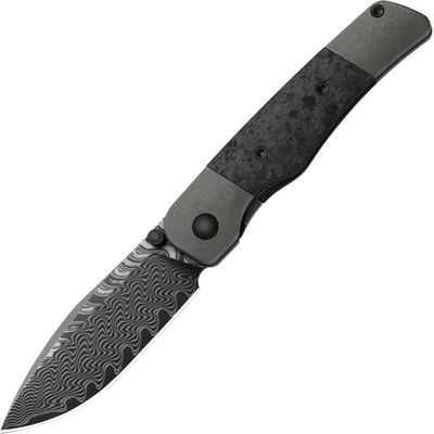 Kizer Coywolf Damascus Acid-Washed,Titanium&Carbon Fiber Ki3685A1