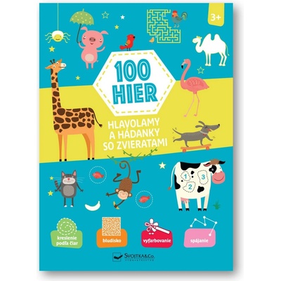 100 hier Hlavolamy a hádanky so zvieratami 3+