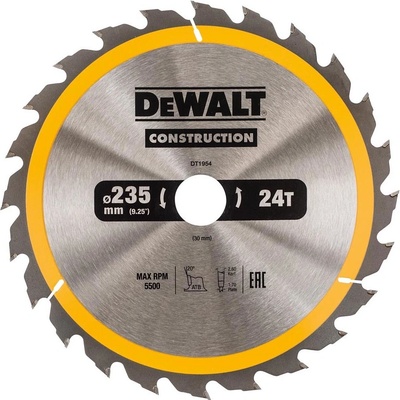 DeWALT DT1954 Pílový kotúč CONSTRUCTION, ø 235 mm, 24 zubov