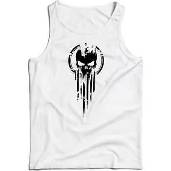 Image 1 of DRAGOWA Мъжки потник Череп, бял, 160 г/м2 (7922)