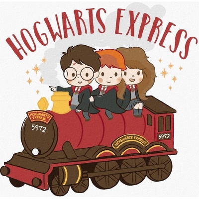 Malování podle čísel Bradavický express Harry Potter