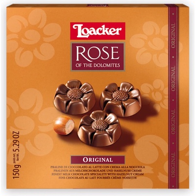 Loacker Шоколадови бонбони Loacker бонбониера Роза млечен шоколад 150 гр