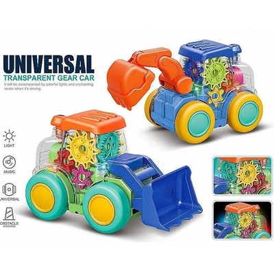 Трактор с прозрачен дизайн със звукови и светлинни ефекти 02-А