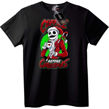 NOONEBRAND Тениска Jack Skellington Кафе преди Коледа - S, White