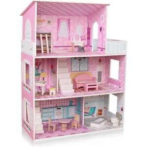 Chipolino, TOYS Дър. къща за кукли с к-т 13 бр. мебели (diwh02407627)