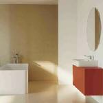 Ideal Standard Atelier Conca стенен шкаф с 1 чекмедже и плот с централен изрез 120 см червено-оранжев мат (T3937Y3)