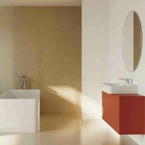 Ideal Standard Atelier Conca стенен шкаф с 1 чекмедже и плот с централен изрез 120 см червено-оранжев мат (T3937Y3)