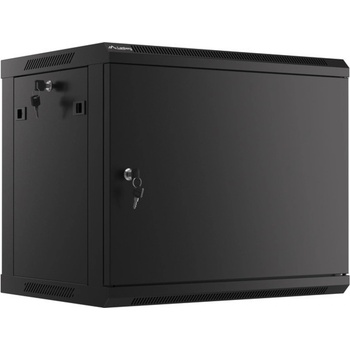 Lanberg rack cabinet 19" wall-mount 9U-600x450 for self-assembly with metal door black (flat pack) (WF01-6409-00B)