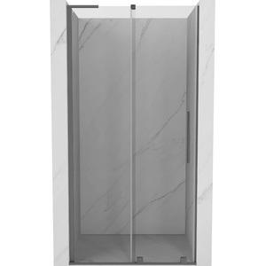 Mexen Velar L плъзгаща се душ кабина 110 см, прозрачен, gun metal - 871-110-003-01-95 (871-110-003-01-95)