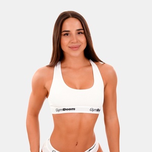 GymBeam Спортно бюстие Bralette White XXL