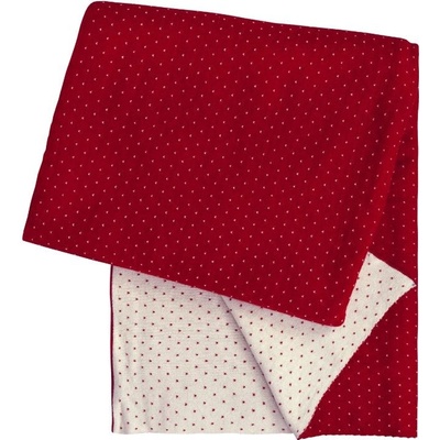 Scanquilt pletený pléd Design dobby červenosmetanová střední 130x200